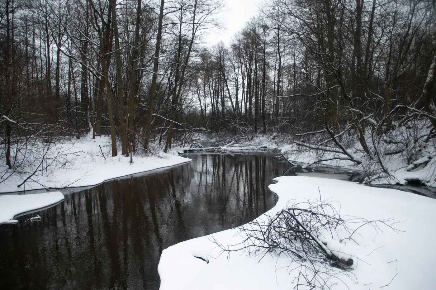 Река Уса зимой Богушевичи